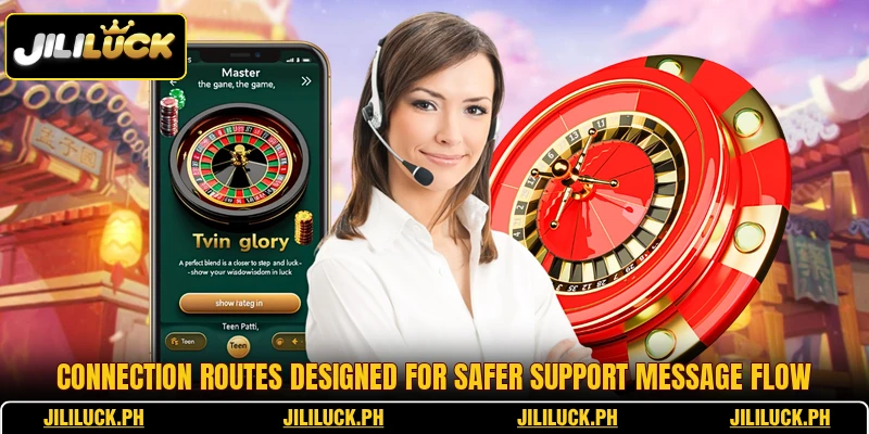 Connection routes designed for safer support message flow Connection routes designed for safer support message flow