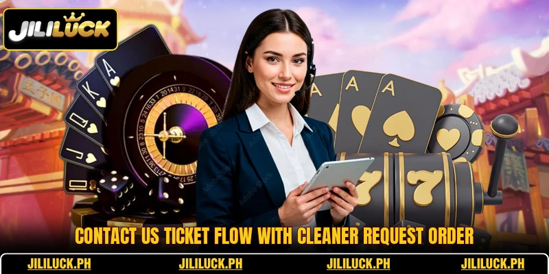 contact us ticket flow with cleaner request order contact us ticket flow with cleaner request order