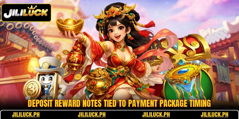 deposit reward notes tied to payment package timing