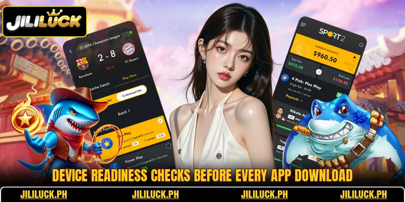 Device readiness checks before every app download Device readiness checks before every app download