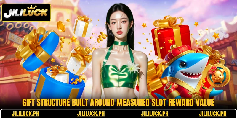 Gift structure built around measured slot reward value
