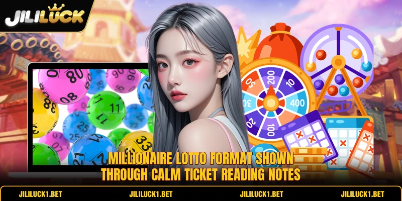 Millionaire Lotto format shown through calm ticket reading notes