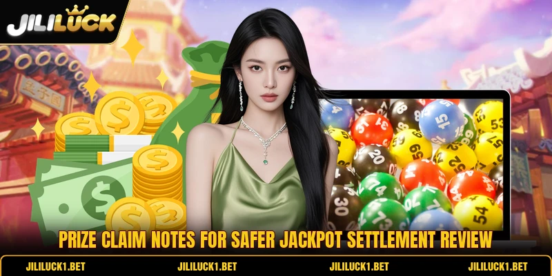 Prize claim notes for safer jackpot settlement review